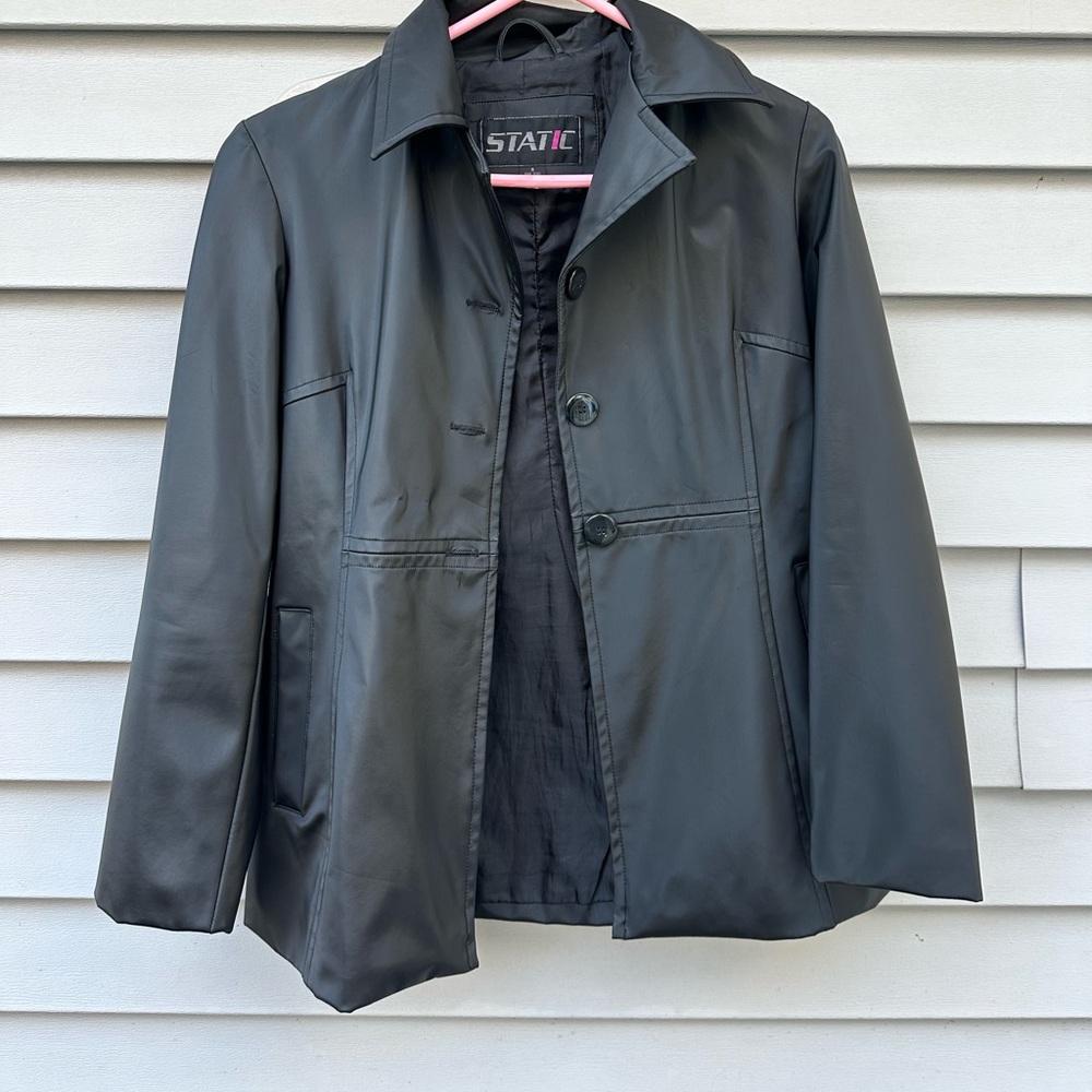STATIC kids faux leather jacket